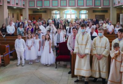 Archbishop Borys visits St. John the Baptist parish in Newark, NJ