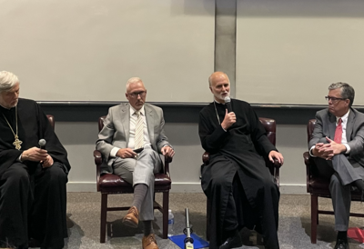 Metropolitan Borys Gudziak gave a presentation on the war in Ukraine at the Catholic University of America