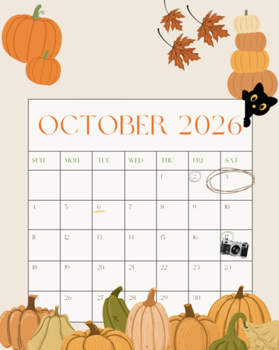 Parish Events: October 2026