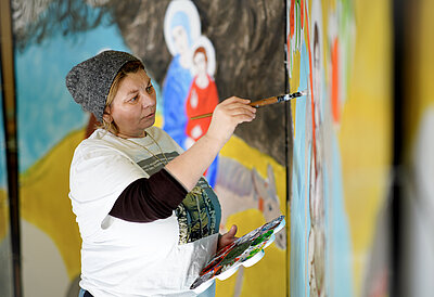 “Where Paint Becomes a Song": Tetyana Mialkovska on a 30-Meter Painting and the Pain That Becomes Art