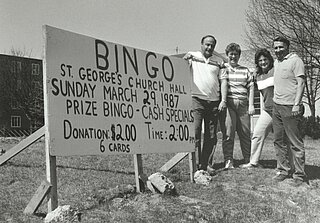 Група батьків з парафії св. Юрія у Пітсбургу, ПА починають збір коштів на катехитичне парафіяльне служіння (1987)