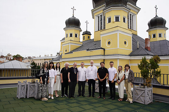 Metropolitan Borys Gudziak and a Delegation from the Philadelphia Archeparchy Begin Their Solidarity Visit to Ukraine