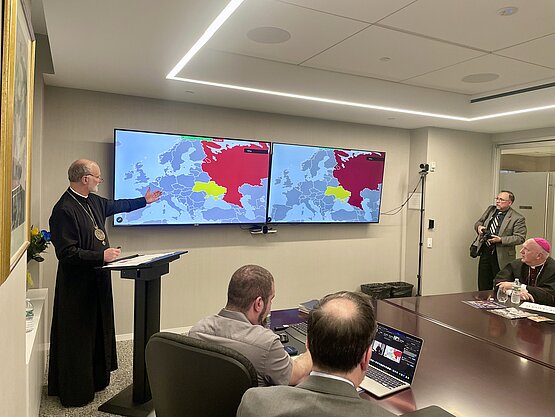 Archbishop Gudziak Speaks on War in Ukraine During CNEWA Presentation