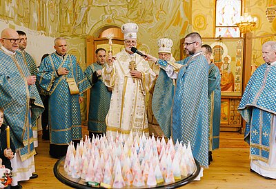 Archbishop Borys Presides at Divine Liturgy for the Feast of the Presentation at the Ukrainian Catholic University chapel