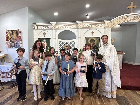 Ten Children Receive First Confession and Holy Communion at SS Joachim and Anna Ukrainian Catholic Church