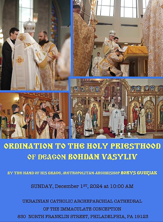 Ordination to priesthood of deacon Bohdan Vasyliv