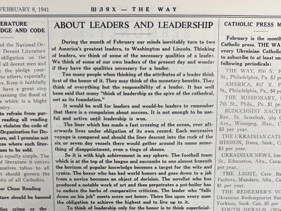 About Leaders and Leadership