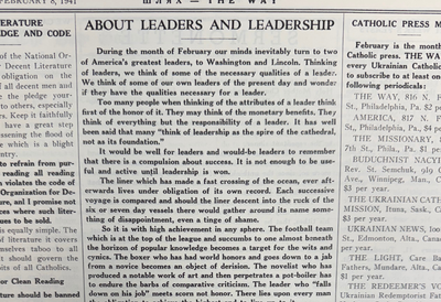 About Leaders and Leadership