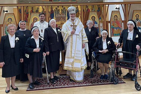 Metropolitan Borys Gudziak Celebrates Sisters of Saint Basil Marking 70 and 65 Years of Monastic Life