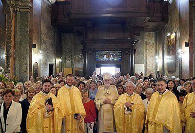 Metropolitan Borys Celebrates Sunday of the Paralytic with Ukrainian Faithful in Rome