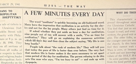 A Few Minutes Every Day