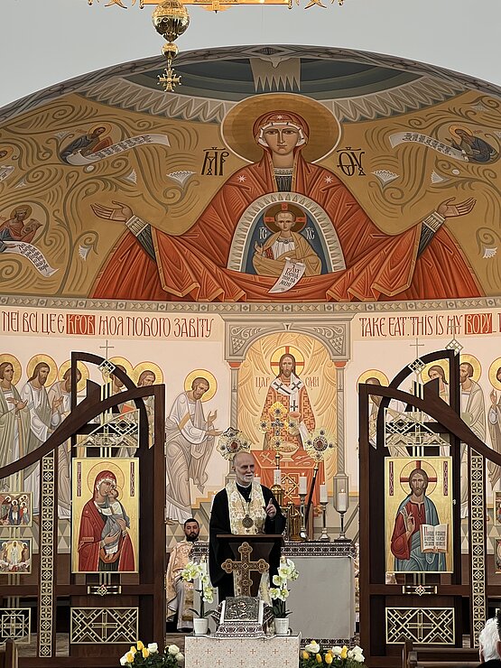 Metropolitan Borys Gudziak Leads Liturgy at St. Joseph’s Church in Oakville near Toronto on February 23