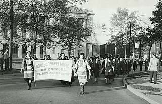 Процесія під час Марійського Євхаристійного конгресу. Філадельфія (1954)