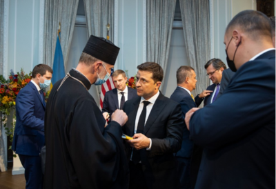 Metropolitan Borys took part in the meeting with the President of Ukraine Volodymyr Zelensky in New York