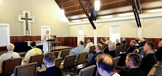 Clergy of the Ukrainian Catholic Archeparchy of Philadelphia Gather for Annual Conference at Sandy Cove Center