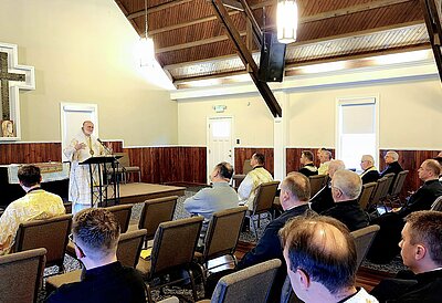 Clergy of the Ukrainian Catholic Archeparchy of Philadelphia Gather for Annual Conference at Sandy Cove Center